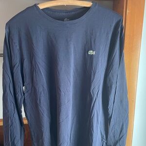 Men’s Lacoste navy long sleeve tee